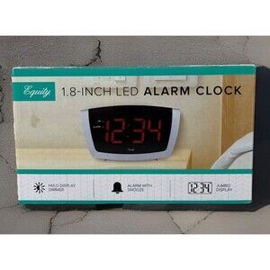 Alarm Clock-Equity by La Crosse AC Powered Red LED Digital Alarm Clock. #75906.